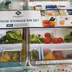 3 pc fridge storage bin set